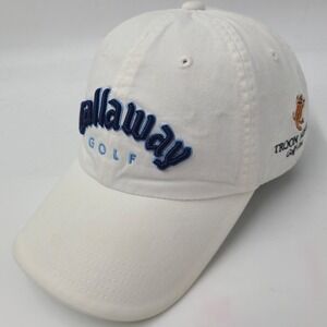 Callaway Hat Strapback (Fits Small) White Blue Troon North Golf Club Course AZ